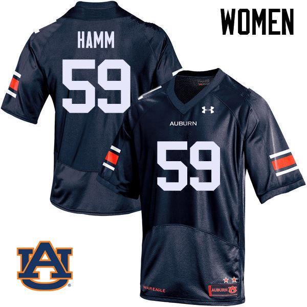 Women Auburn Tigers #59 Brodarious Hamm College Football Jerseys Sale-Navy
